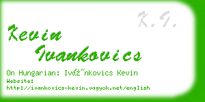 kevin ivankovics business card